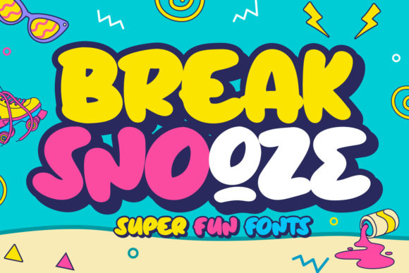 Break Snooze: A Playful Display Font for Creative Projects