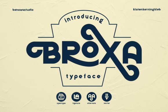 Broxa: A Vintage Display Font for Bold Branding