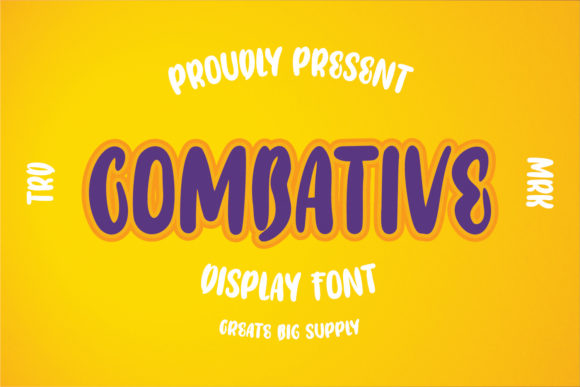 Combative: A Playful Display Font for Editorial Design