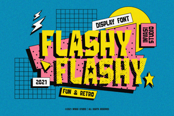 Flashy: A Retro Display Font for Bold Editorial Design