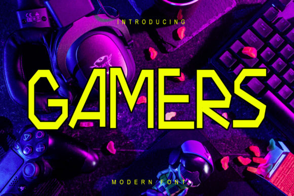 Gamers: A Bold Display Font for Modern Branding