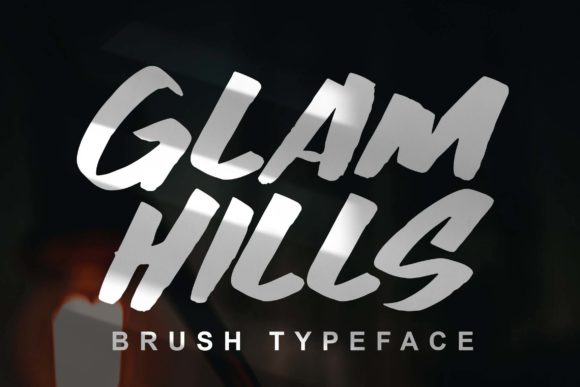 Glam Hills: A Brushed Display Font for Editorial Design