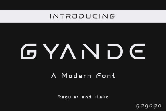 Gyande: A Modern Display Font for Editorial Design