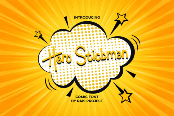 Hero Stickman: A Retro Display Font for Web Design