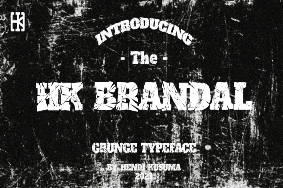 HK Brandal: A Rough Textured Display Font for Bold Branding