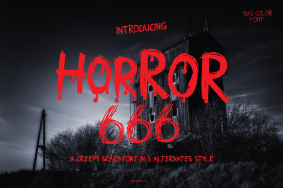 Horror 666: A Dramatic Display Font for Editorial Impact