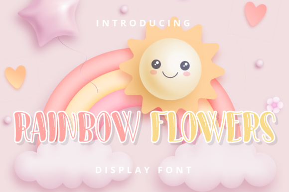 Rainbow Flowers: A Playful Display Font for Marketers