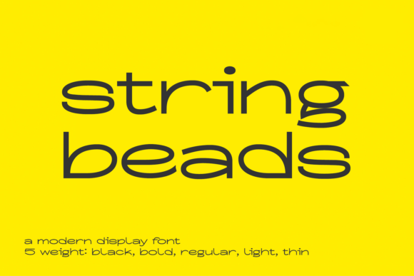 String Beads: A Modern Display Font for Makers