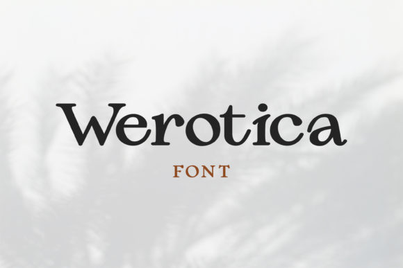 Werotica: A Trendy Display Font for Polished Branding